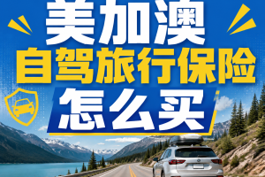 美加澳自驾旅行保险怎么买？租车险保车，境外旅行险保人